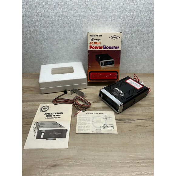 Vtg Kraco 40 Watt Car Stereo Power Booster 12V Model PB-131A NOS Made In Japan - Picture 2 of 16